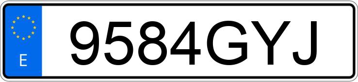 Numer rejestracyjny 9584GYJ posiada SEAT IBIZA