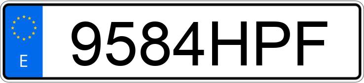 Numer rejestracyjny 9584HPF posiada FIAT SCUDO