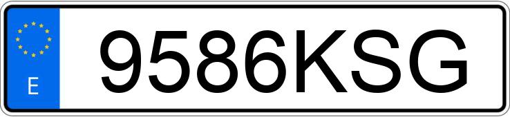 Numer rejestracyjny 9586KSG posiada SEAT IBIZA