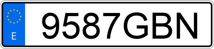 Numer rejestracyjny 9587GBN posiada AUDI A3