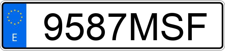 El número de registro 9587MSF tiene MERCEDES CLA (117)