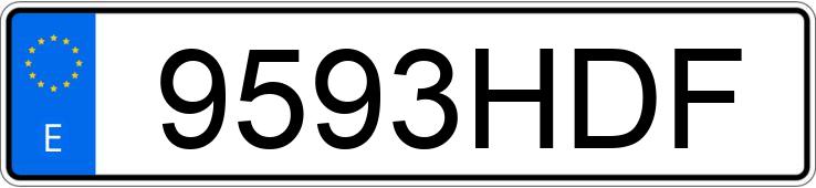 Numer rejestracyjny 9593HDF posiada PEUGEOT PARTNER