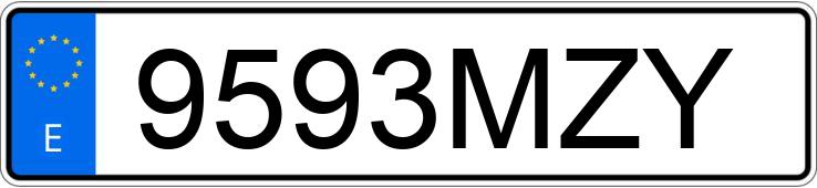 Numer rejestracyjny 9593MZY posiada FORD CUSTOM Numer rejestracyjny 9593MZY posiada FORD CUSTOM