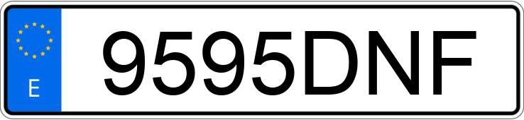 Numer rejestracyjny 9595DNF posiada FORD TRANSIT