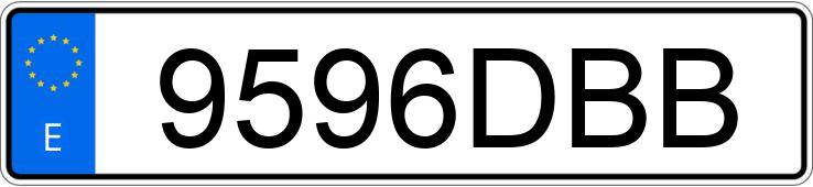 Le numéro d’enregistrement 9596DBB a ALFA ROMEO 156