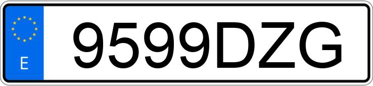 Numer rejestracyjny 9599DZG posiada SEAT IBIZA