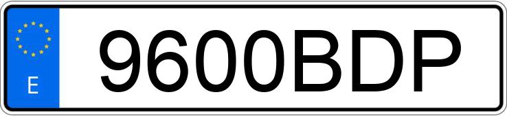 Numer rejestracyjny 9600BDP posiada  