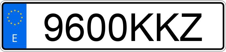 Numer rejestracyjny 9600KKZ posiada SUZUKI JIMNY