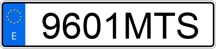 Numer rejestracyjny 9601MTS posiada MG ZS