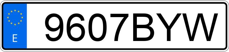 Numer rejestracyjny 9607BYW posiada MERCEDES C (203)