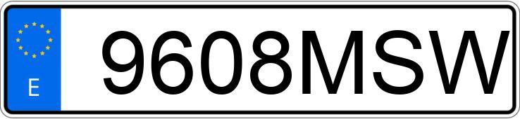 Numer rejestracyjny 9608MSW posiada TESLA MODEL 3 Numer rejestracyjny 9608MSW posiada TESLA MODEL 3