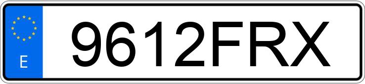 Numer rejestracyjny 9612FRX posiada MITSUBISHI FUSO CANTER Numer rejestracyjny 9612FRX posiada MITSUBISHI FUSO CANTER