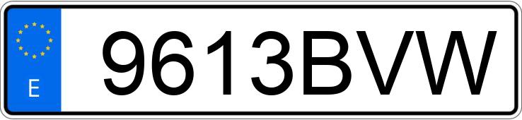 Numer rejestracyjny 9613BVW posiada VOLKSWAGEN POLO