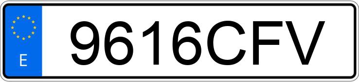 Die Registrierungsnummer 9616CFV hat BMW Z3
