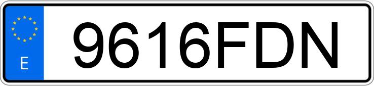 Numer rejestracyjny 9616FDN posiada PEUGEOT 207
