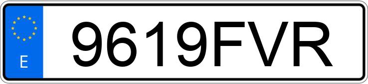 Numer rejestracyjny 9619FVR posiada SKODA OCTAVIA