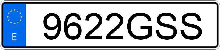 The registration number 9622GSS has TOYOTA AVENSIS
