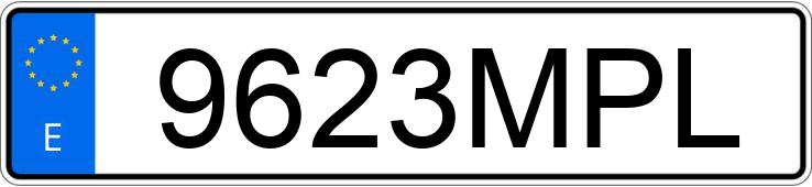 Numer rejestracyjny 9623MPL posiada VOLKSWAGEN TRANSPORTER