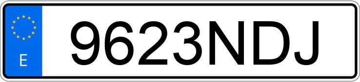 Numer rejestracyjny 9623NDJ posiada TOYOTA YARIS