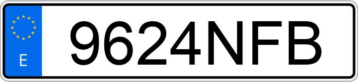 Numer rejestracyjny 9624NFB posiada EBRO S800