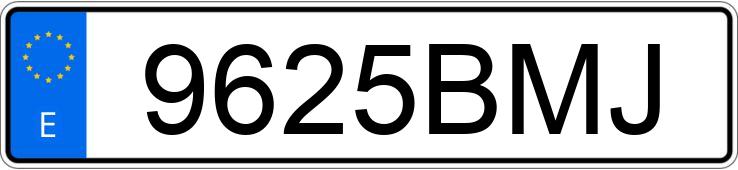 Numer rejestracyjny 9625BMJ posiada VOLKSWAGEN GOLF