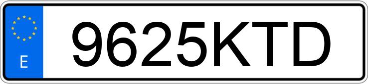 Numer rejestracyjny 9625KTD posiada FORD KA+