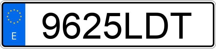 Numer rejestracyjny 9625LDT posiada VOLKSWAGEN GOLF