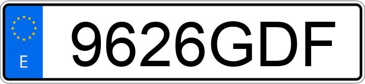 Registreringsnummeret 9626GDF har FORD TOURNEO CONNECT