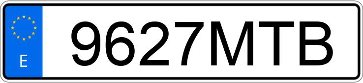 Numer rejestracyjny 9627MTB posiada KTM EXC 300