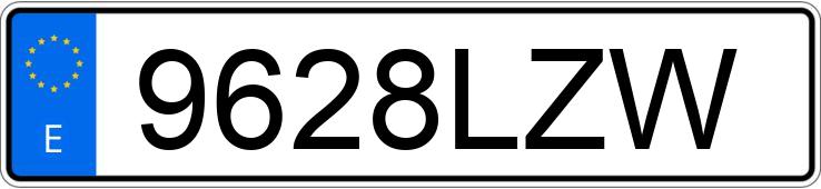 Numer rejestracyjny 9628LZW posiada VOLKSWAGEN GOLF