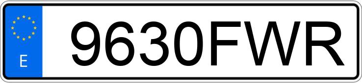Реєстраційний номер 9630FWR має MERCEDES 