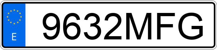 Numer rejestracyjny 9632MFG posiada TOYOTA COROLLA