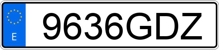 Numer rejestracyjny 9636GDZ posiada PEUGEOT 207