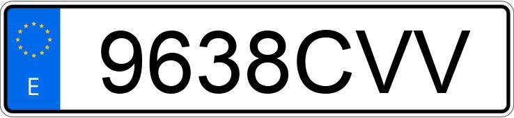 Numer rejestracyjny 9638CVV posiada NISSAN PRIMASTAR