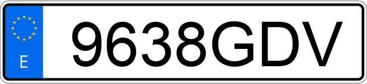Numer rejestracyjny 9638GDV posiada AUDI A3