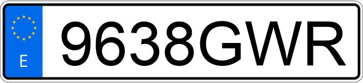 Numer rejestracyjny 9638GWR posiada SEAT IBIZA