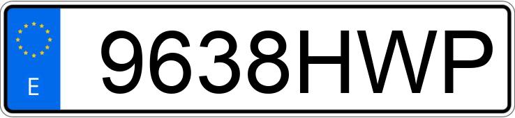 Numer rejestracyjny 9638HWP posiada JEEP GRAND CHEROKEE