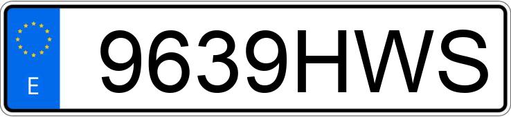 Numer rejestracyjny 9639HWS posiada BMW X3