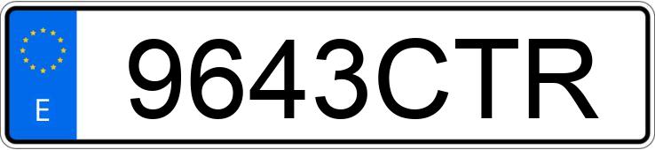Numer rejestracyjny 9643CTR posiada PEUGEOT 307