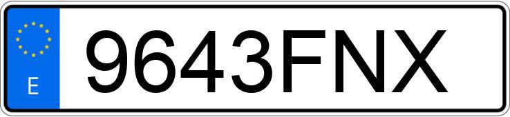 Numer rejestracyjny 9643FNX posiada CITROEN XSARA