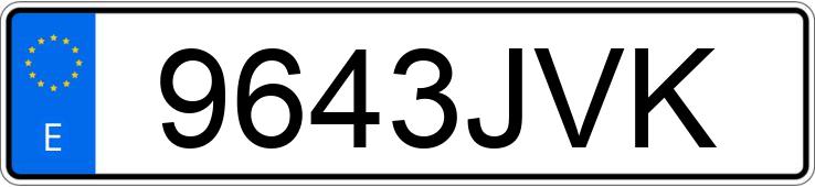 Numer rejestracyjny 9643JVK posiada MERCEDES E (213)