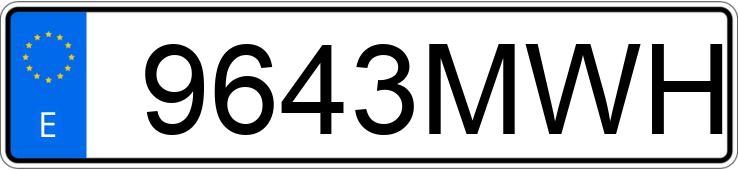 Numer rejestracyjny 9643MWH posiada BMW SERIE 2