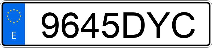 El número de registro 9645DYC tiene HONDA CIVIC