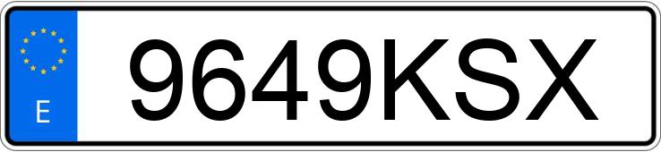 Numer rejestracyjny 9649KSX posiada SKODA FABIA