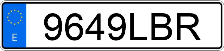 Numer rejestracyjny 9649LBR posiada MERCEDES SLK (172)