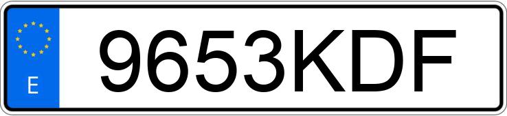 Numer rejestracyjny 9653KDF posiada RENAULT KANGOO