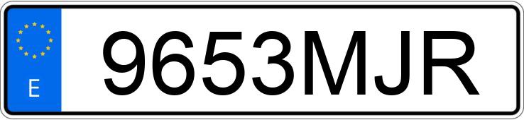 Numer rejestracyjny 9653MJR posiada VOLKSWAGEN GOLF