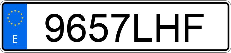 Numer rejestracyjny 9657LHF posiada VOLKSWAGEN GOLF