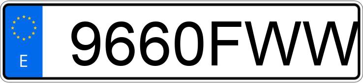 Numer rejestracyjny 9660FWW posiada BMW SERIE 3