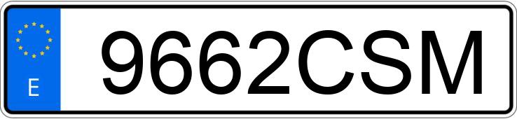Numer rejestracyjny 9662CSM posiada CITROEN XSARA